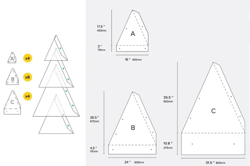 cach-lam-do-trang-tri-giang-sinh-noel-cay-thong-bang-thung-carton-giay