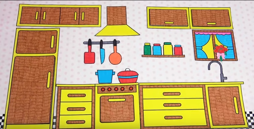 Junbaby: Cách làm đồ chơi nhà bếp bằng giấy